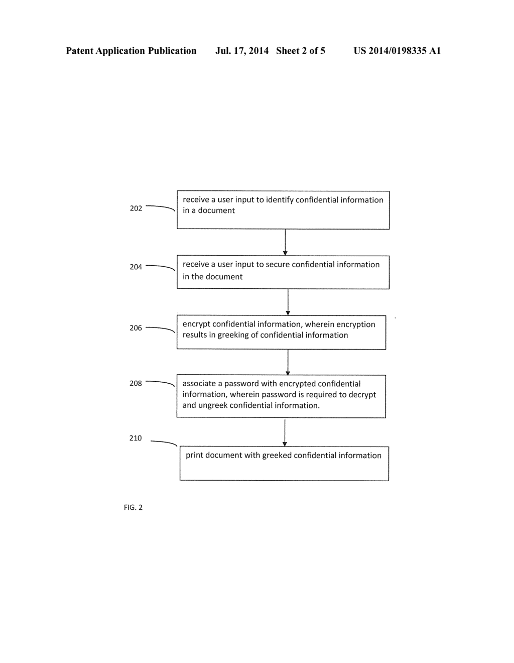 SECURING CONFIDENTIAL INFORMATION IN A DOCUMENT - diagram, schematic, and image 03