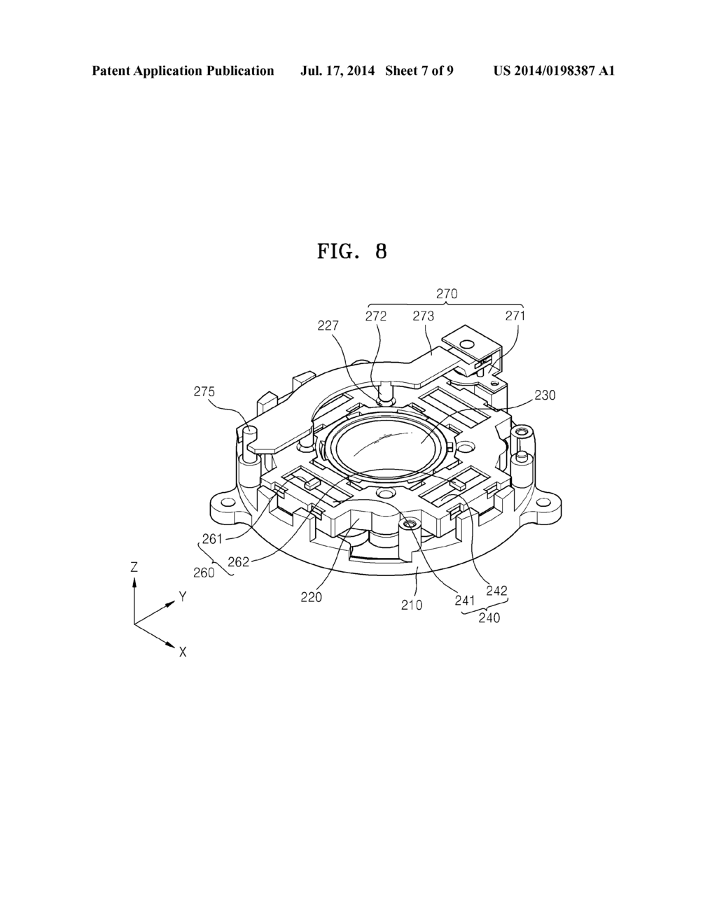 METHOD AND APPARATUS FOR ADJUSTING POSITION OF OPTICAL ELEMENT - diagram, schematic, and image 08