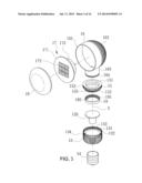 LED Bulb Laterally Installed and Projecting Light Beams onto Ground diagram and image