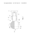 LED Bulb Laterally Installed and Projecting Light Beams onto Ground diagram and image