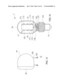 LED Bulb Laterally Installed and Projecting Light Beams onto Ground diagram and image