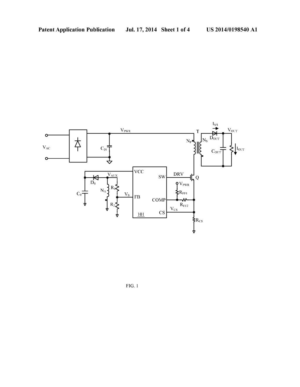 INTEGRATED SWITCH MODE POWER SUPPLY CONTROLLER AND SWITCH MODE POWER     SUPPLY USING THE SAME - diagram, schematic, and image 02