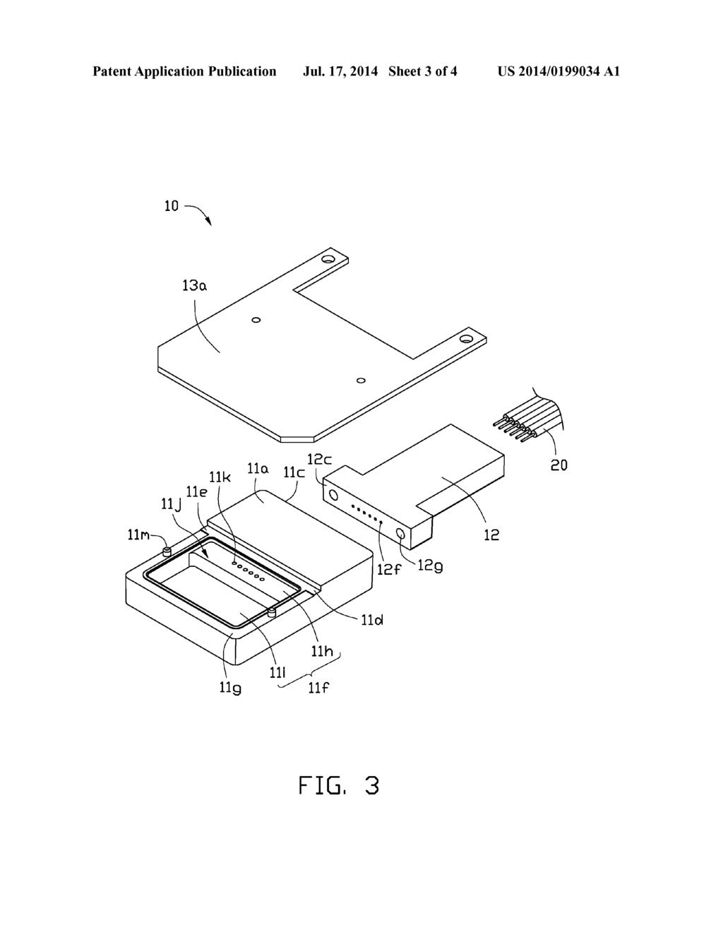 OPTICAL CONNECTOR WITH PRINTED CIRCUIT BOARD AND LENS ELEMENT BONDED TO     EACH OTHER - diagram, schematic, and image 04