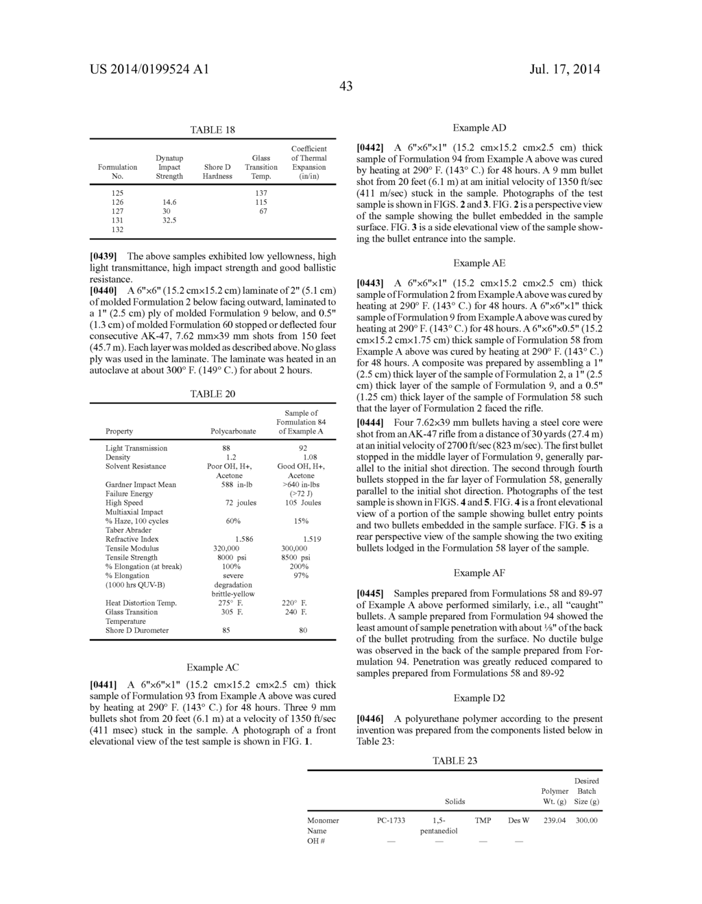 Polyurethanes, Articles and Coatings Prepared Therefrom and Methods of     Making the Same - diagram, schematic, and image 47