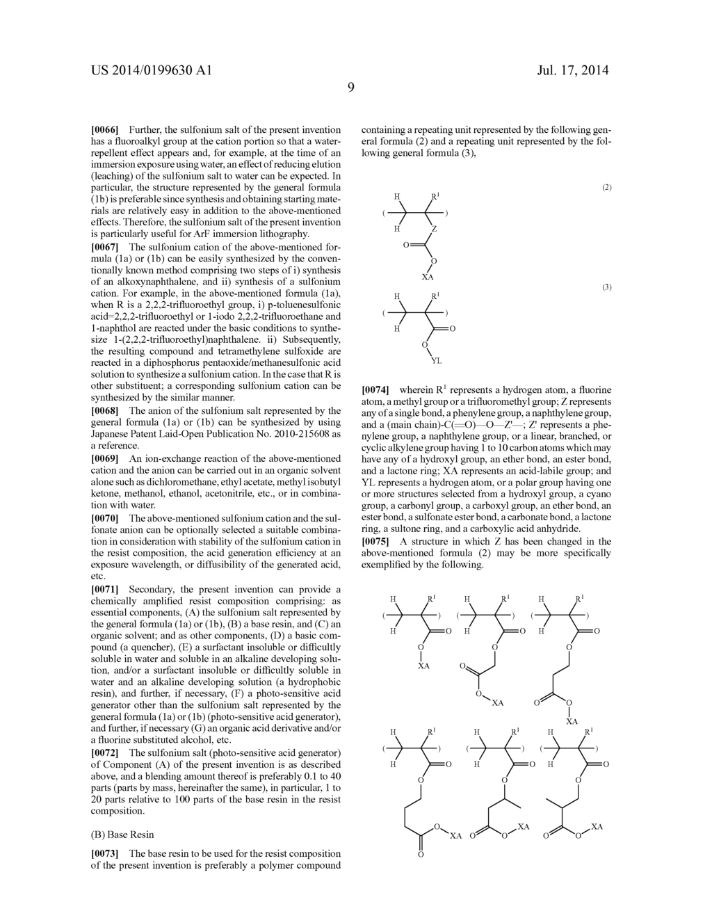 SULFONIUM SALT, RESIST COMPOSITION AND PATTERNING PROCESS - diagram, schematic, and image 12