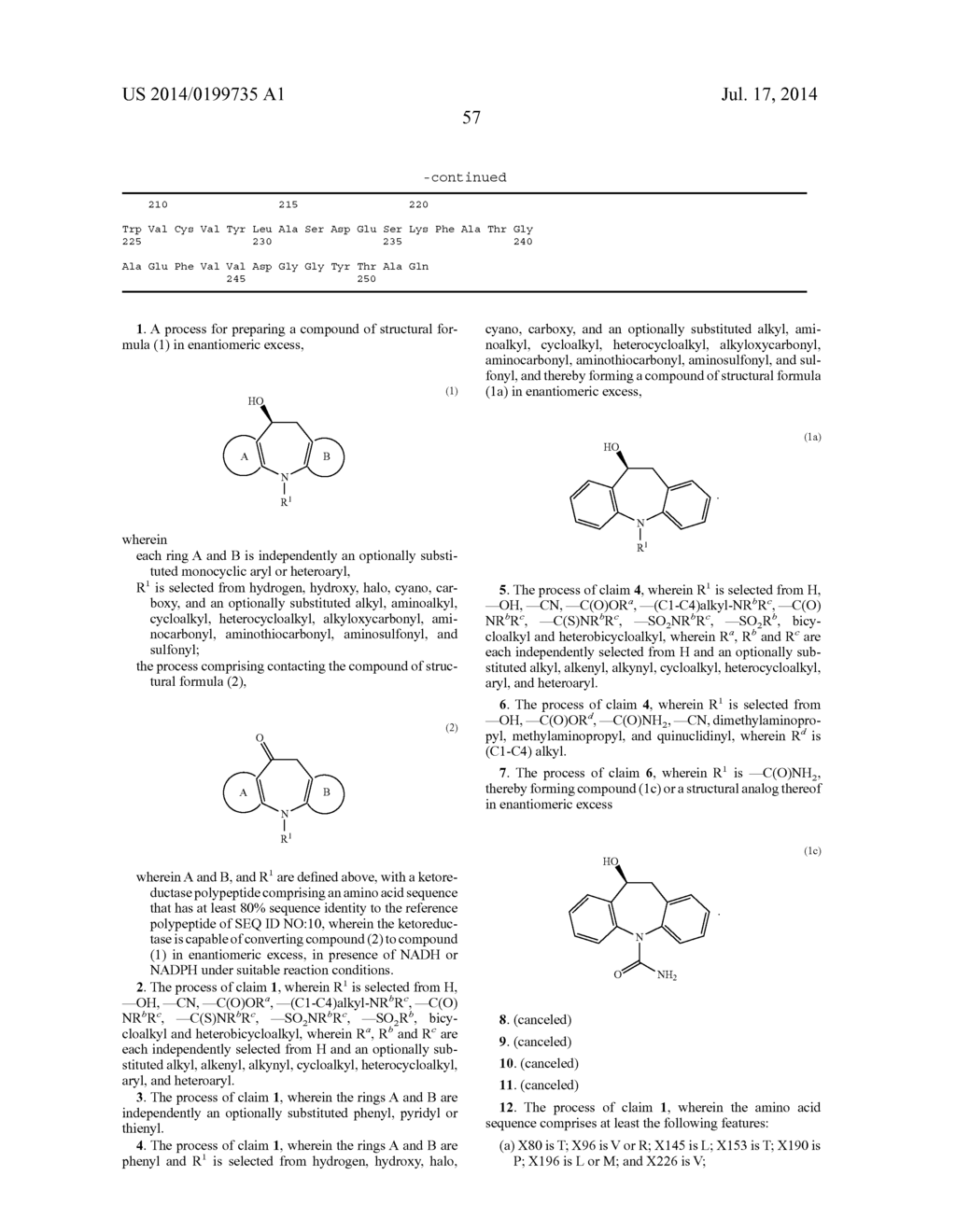 BIOCATALYTIC PROCESS FOR PREPARING ESLICARBAZEPINE AND ANALOGS THEREOF - diagram, schematic, and image 58