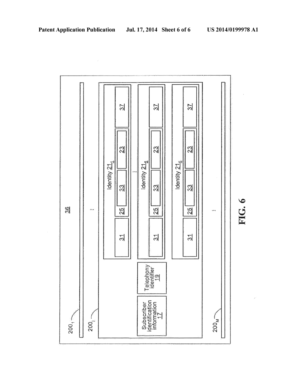 METHOD AND SYSTEM FOR PROCESSING CALLS IN AN ARCHITECTURE ALLOWING A     TELEPHONY IDENTIFIER TO BE ASSOCIATED WITH A GROUP OF IDENTITIES - diagram, schematic, and image 07