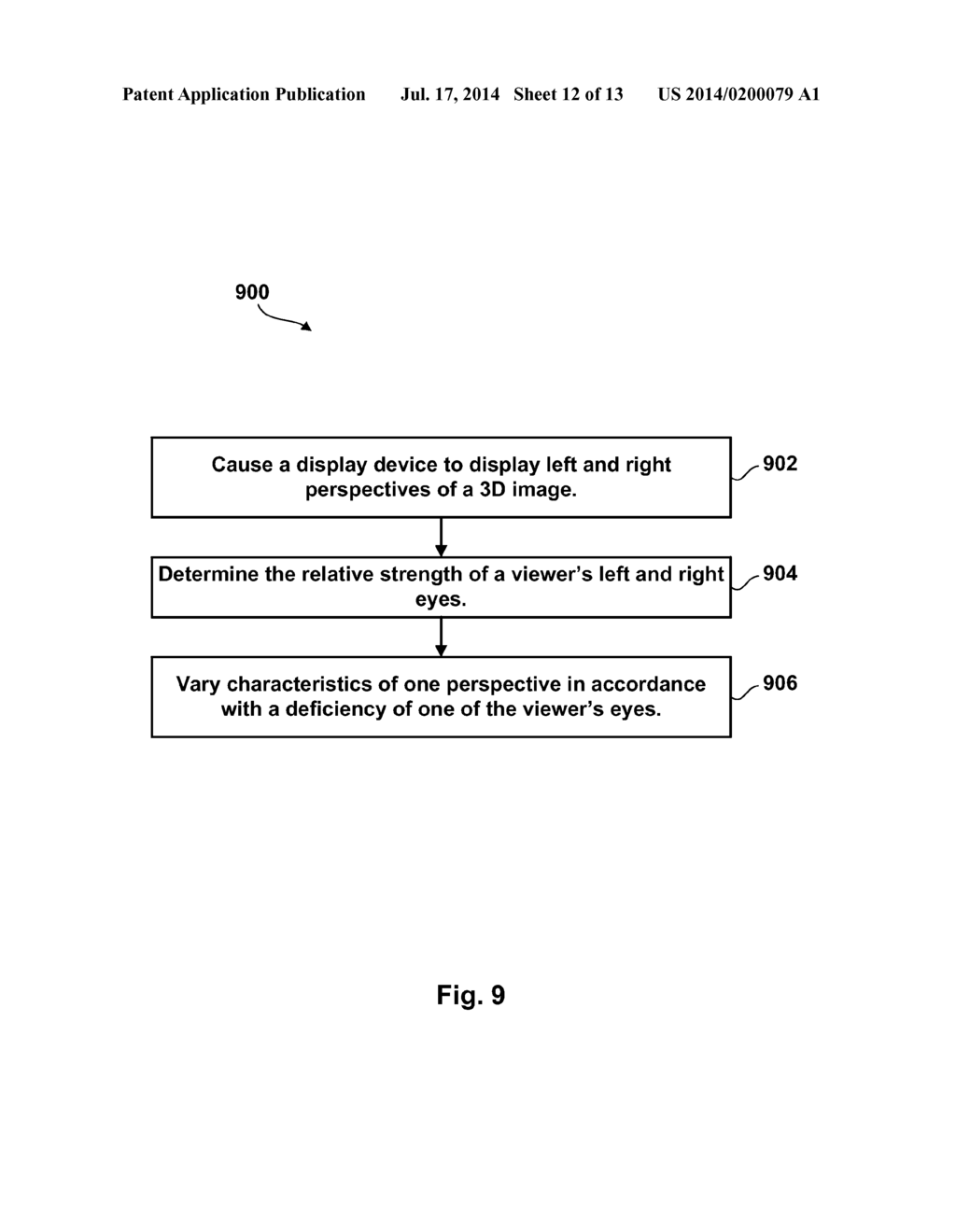 SYSTEMS AND METHODS FOR DIFFERENTIATING BETWEEN DOMINANT AND WEAK EYES IN     3D DISPLAY TECHNOLOGY - diagram, schematic, and image 13