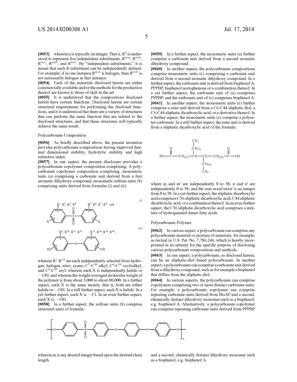 POLYCARBONATE COMPOSITIONS HAVING IMPROVED THERMAL DIMENSIONAL STABILITY     AND HIGH REFRACTIVE INDEX - diagram, schematic, and image 07