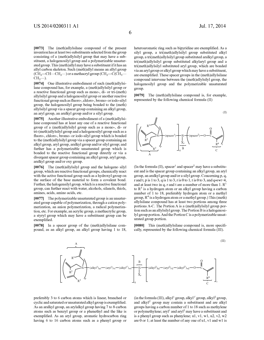 (METH)ALLYLSILANE COMPOUND, SILANE COUPLING AGENT THEREOF, AND FUNCTIONAL     MATERIAL USING THE SAME - diagram, schematic, and image 07