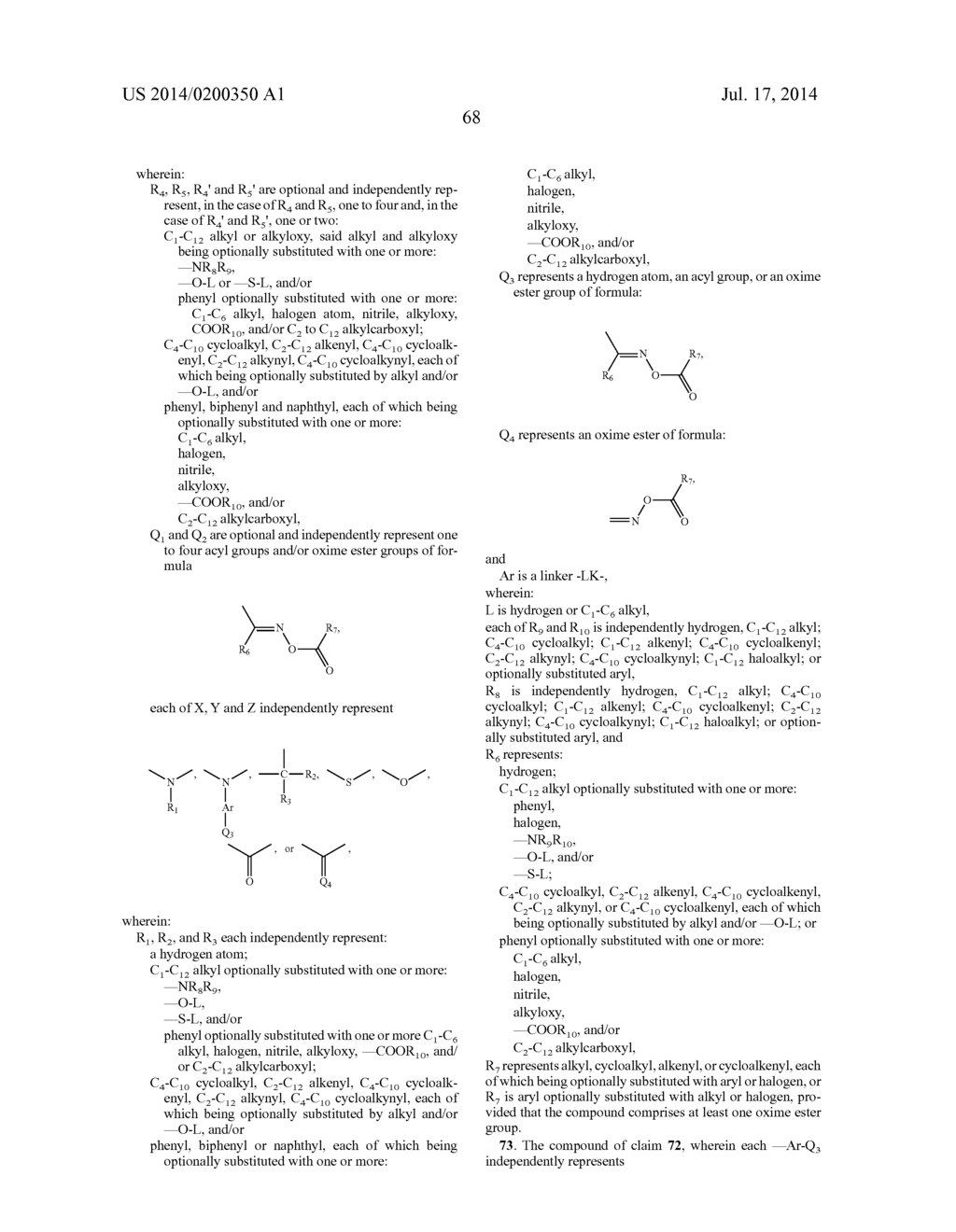 COMPOUNDS WITH OXIME ESTER AND/OR ACYL GROUPS - diagram, schematic, and image 78