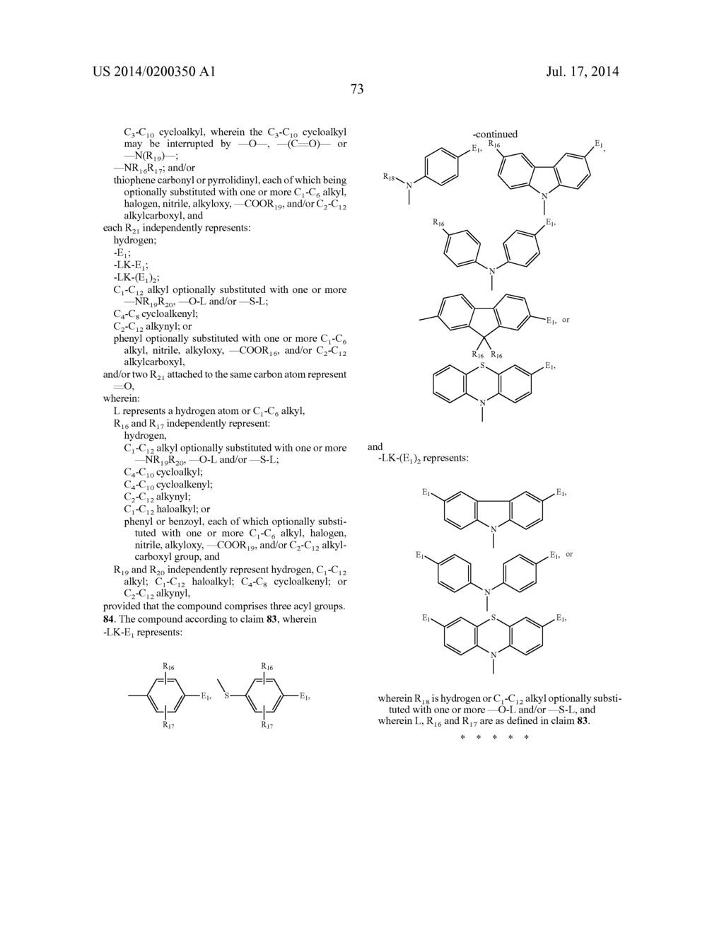 COMPOUNDS WITH OXIME ESTER AND/OR ACYL GROUPS - diagram, schematic, and image 83