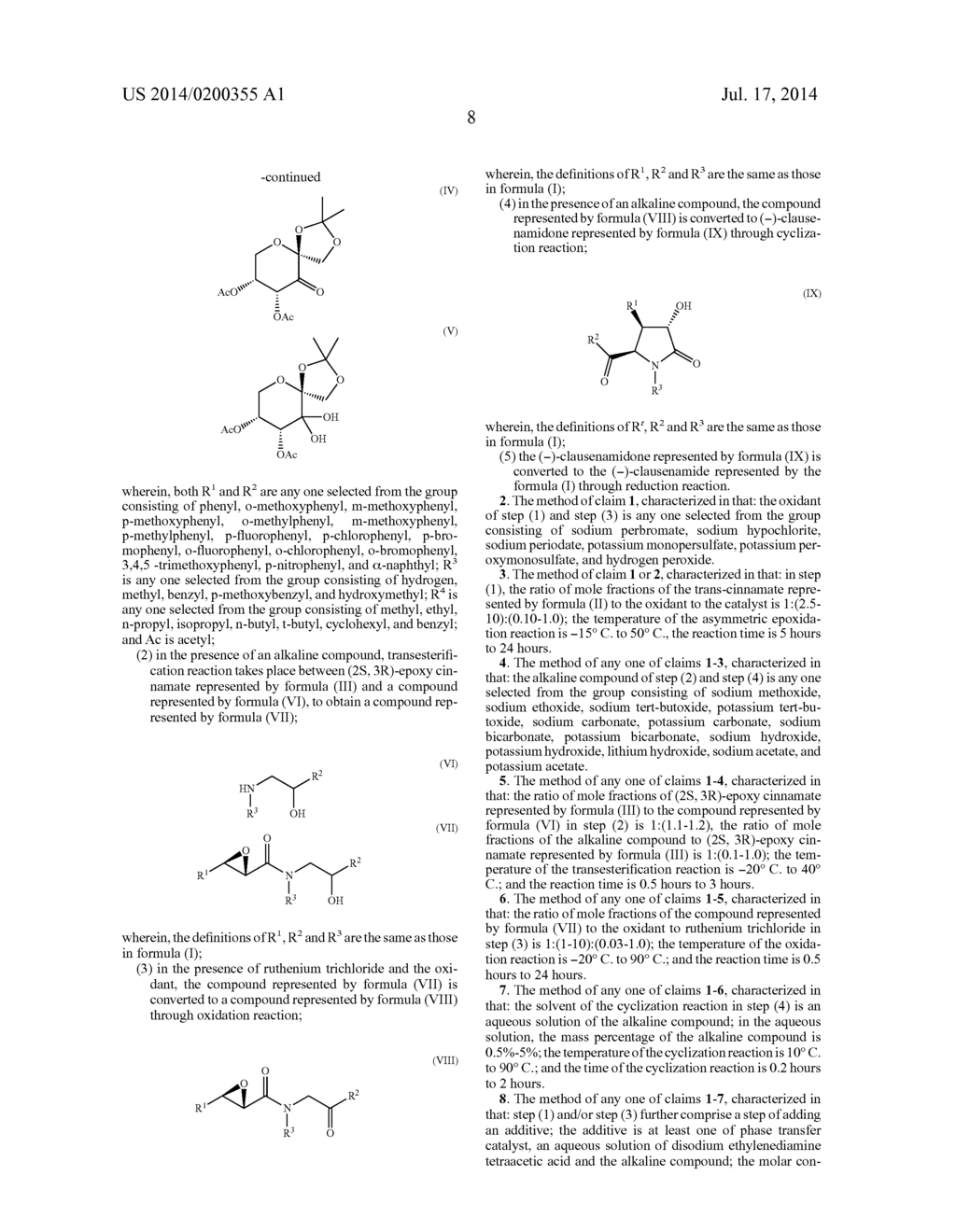 Method for Preparing Optically Pure (-)-Clausenamide Compound - diagram, schematic, and image 10