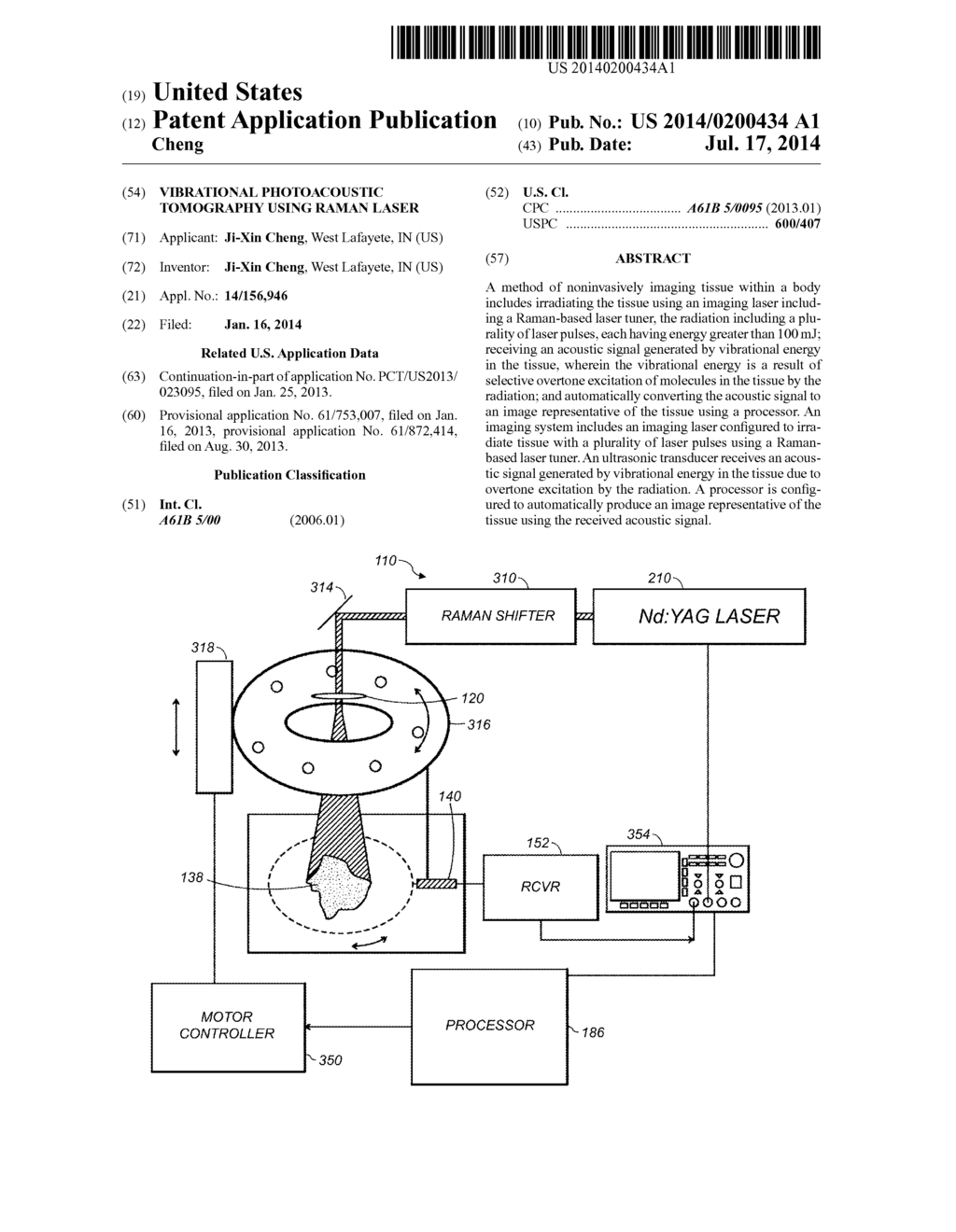 VIBRATIONAL PHOTOACOUSTIC TOMOGRAPHY USING RAMAN LASER - diagram, schematic, and image 01