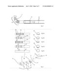 Instrument including a movement sensor for determining the position of an     anchoring mechanism. diagram and image