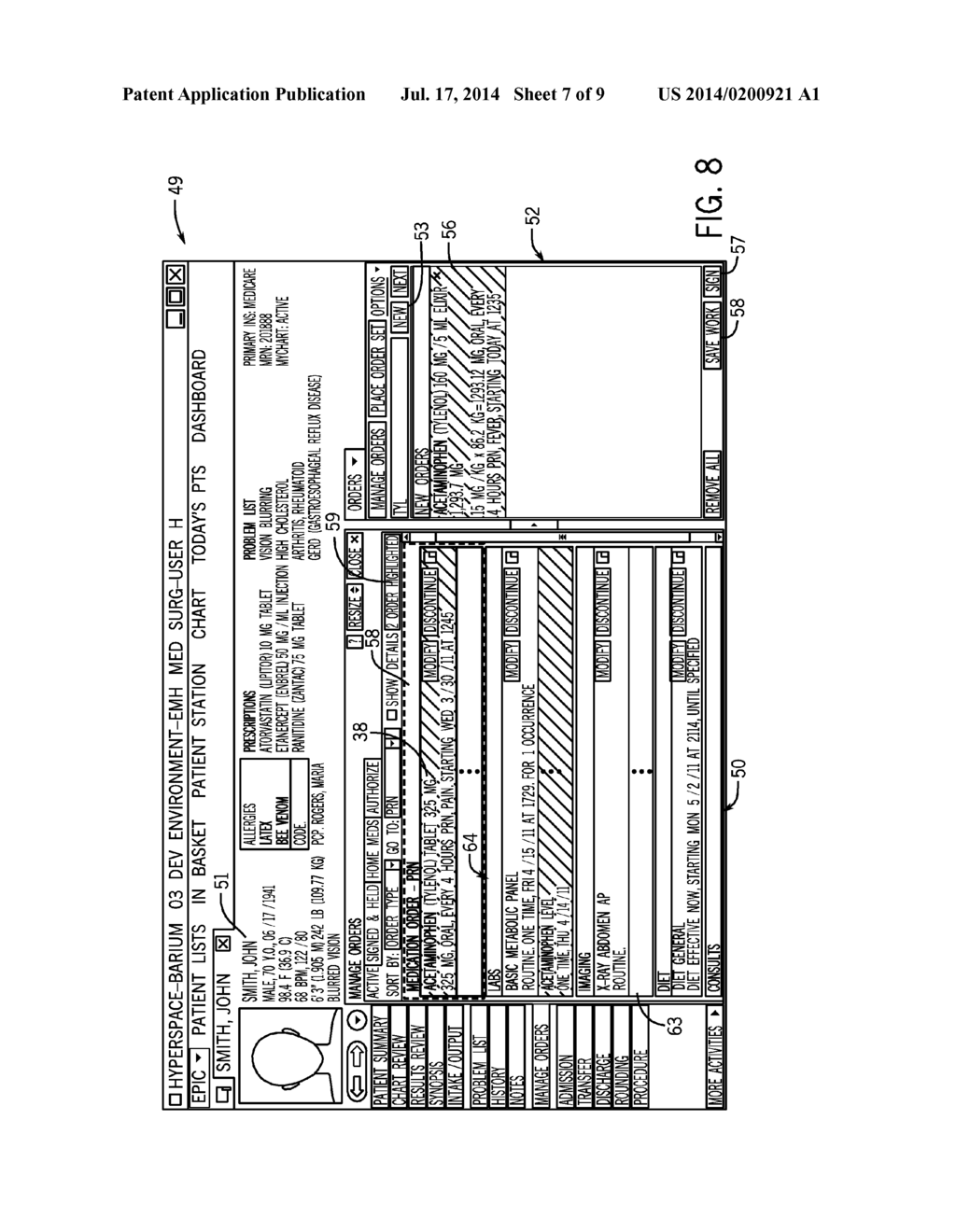 Method for Minimizing Entry of Medically Similar Orders in a Computerized     Medical Records System - diagram, schematic, and image 08