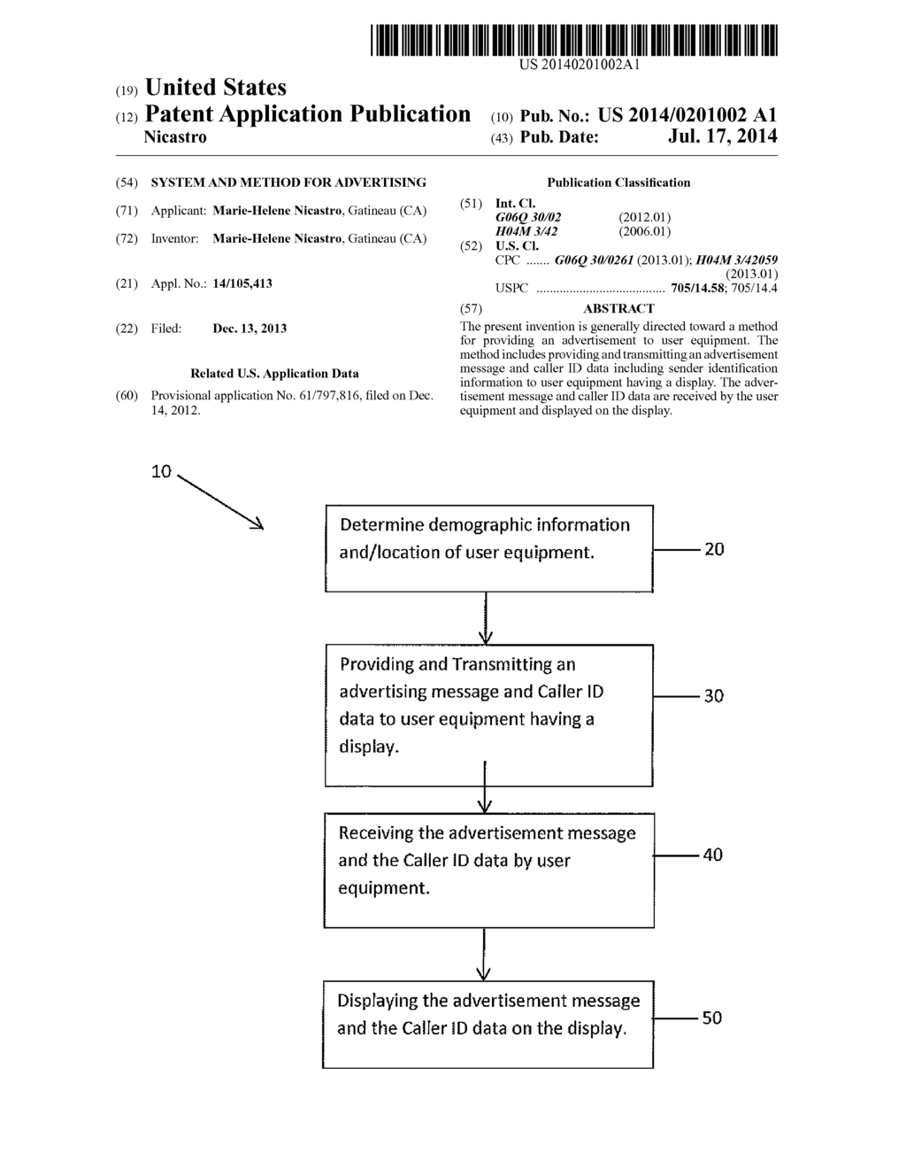 SYSTEM AND METHOD FOR ADVERTISING - diagram, schematic, and image 01