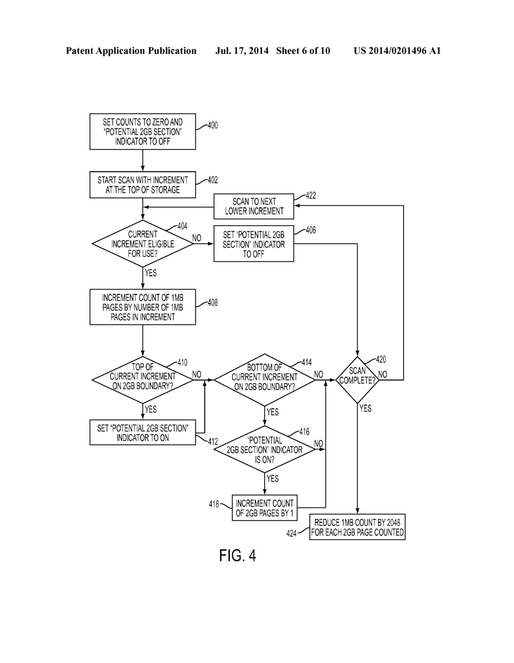 RESERVING FIXED AREAS IN REAL STORAGE INCREMENTS - diagram, schematic, and image 07