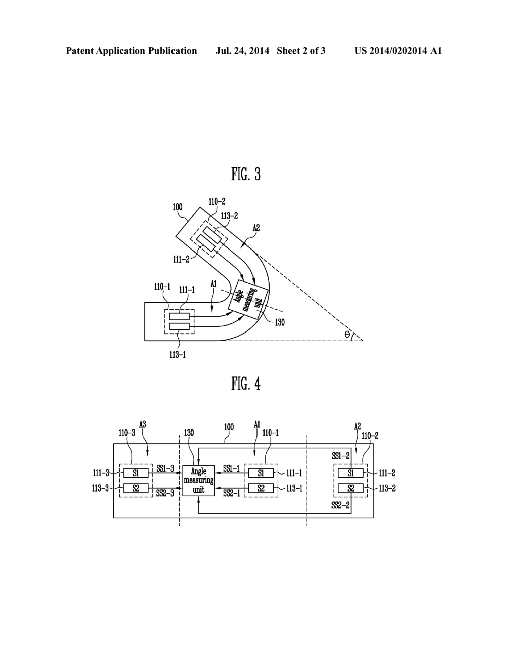 FLEXIBLE DISPLAY AND METHOD FOR MEASURING ANGLE OF THE SAME - diagram, schematic, and image 03