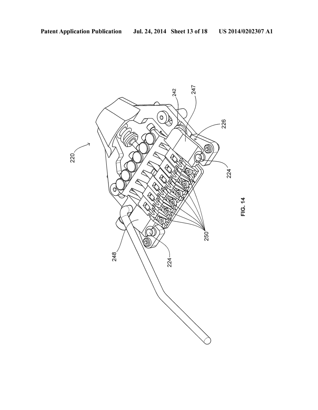 TOP MOUNTED TREMOLO AND TUNING APPARATUS - diagram, schematic, and image 14