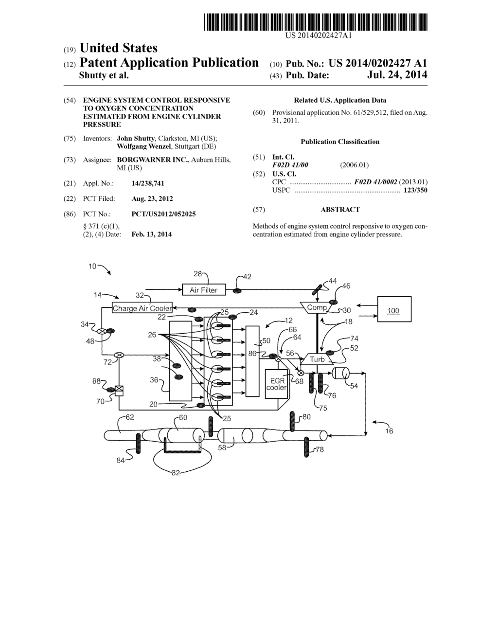 ENGINE SYSTEM CONTROL RESPONSIVE TO OXYGEN CONCENTRATION ESTIMATED FROM     ENGINE CYLINDER PRESSURE - diagram, schematic, and image 01