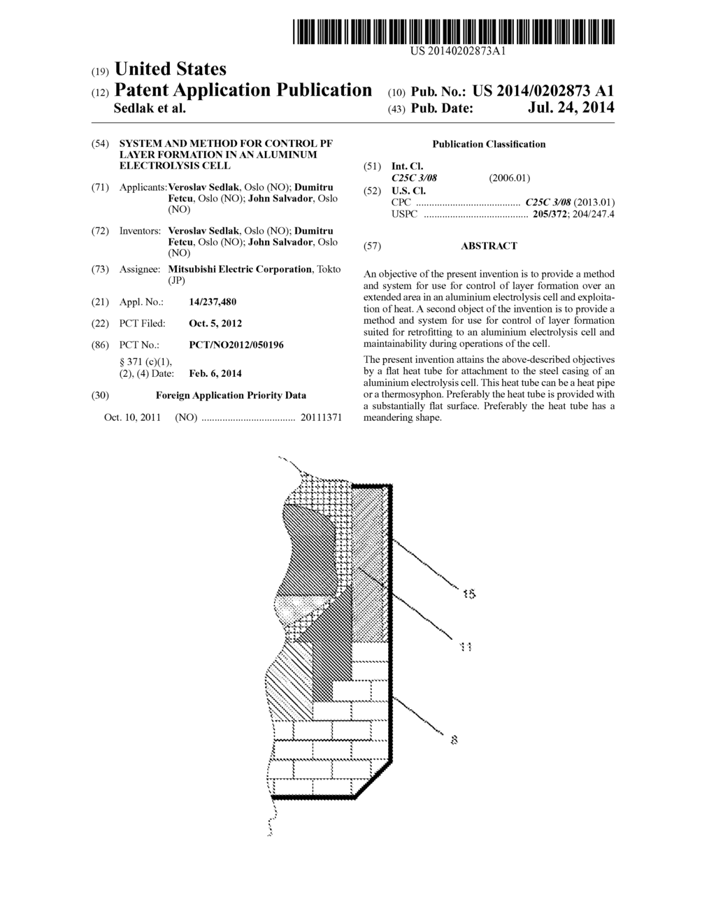 SYSTEM AND METHOD FOR CONTROL PF LAYER FORMATION IN AN ALUMINUM     ELECTROLYSIS CELL - diagram, schematic, and image 01