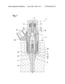 FUEL INJECTION SYSTEM HAVING A FUEL-CARRYING COMPONENT, A FUEL INJECTOR     AND A CONNECTING ELEMENT diagram and image