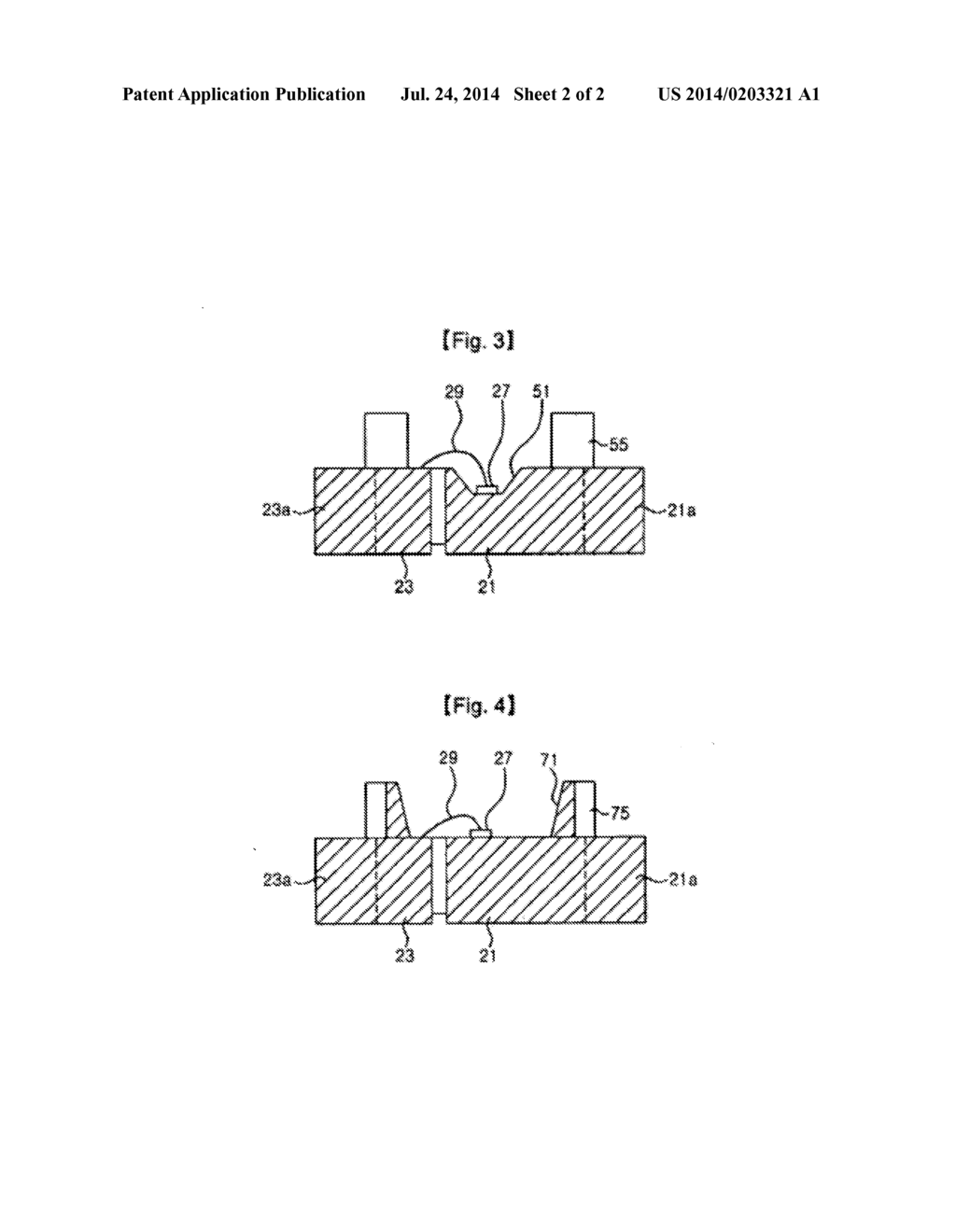 LIGHT EMITTING DIODE PACKAGE HAVING HEAT DISSIPATING SLUGS - diagram, schematic, and image 03