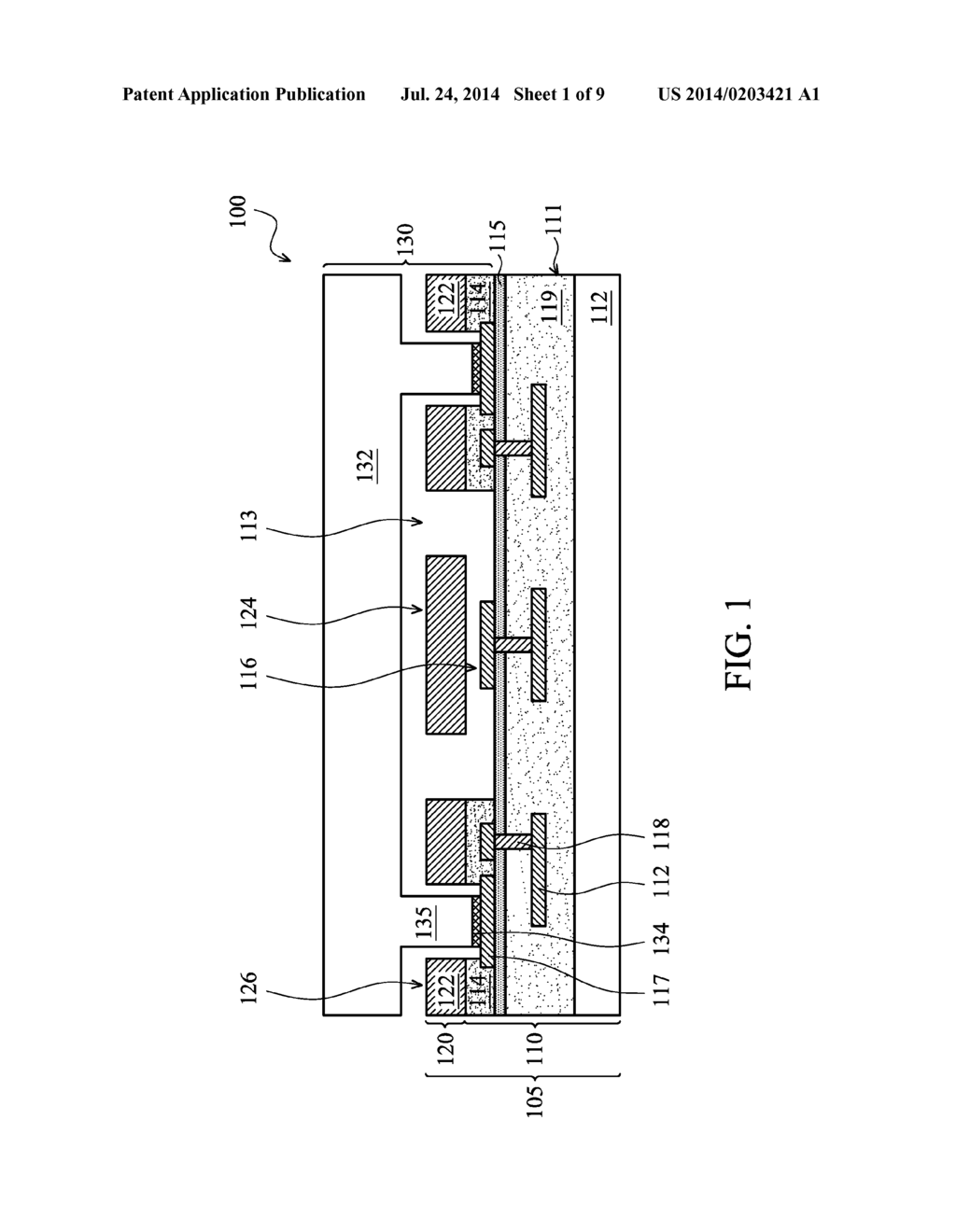 MICRO-ELECTRO MECHANICAL SYSTEM (MEMS) STRUCTURES AND METHODS OF FORMING     THE SAME - diagram, schematic, and image 02