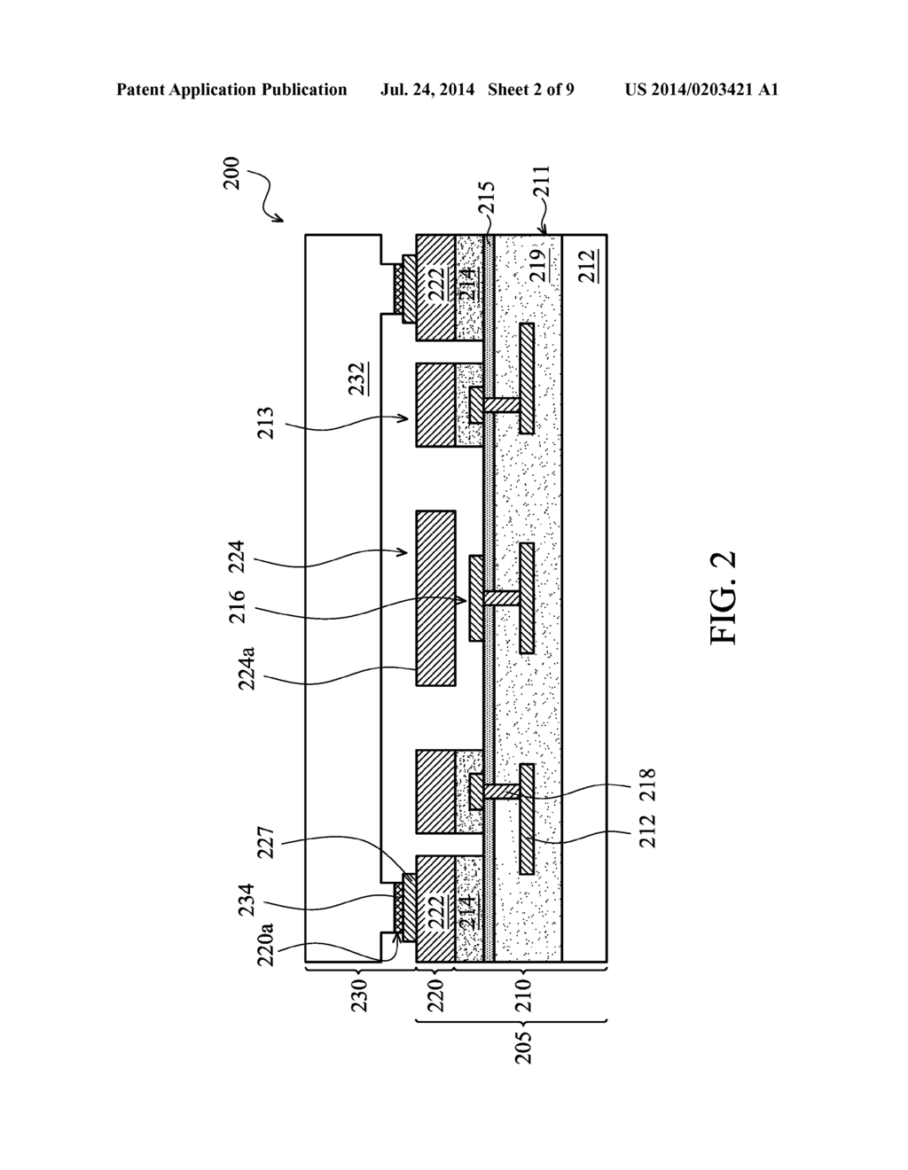 MICRO-ELECTRO MECHANICAL SYSTEM (MEMS) STRUCTURES AND METHODS OF FORMING     THE SAME - diagram, schematic, and image 03