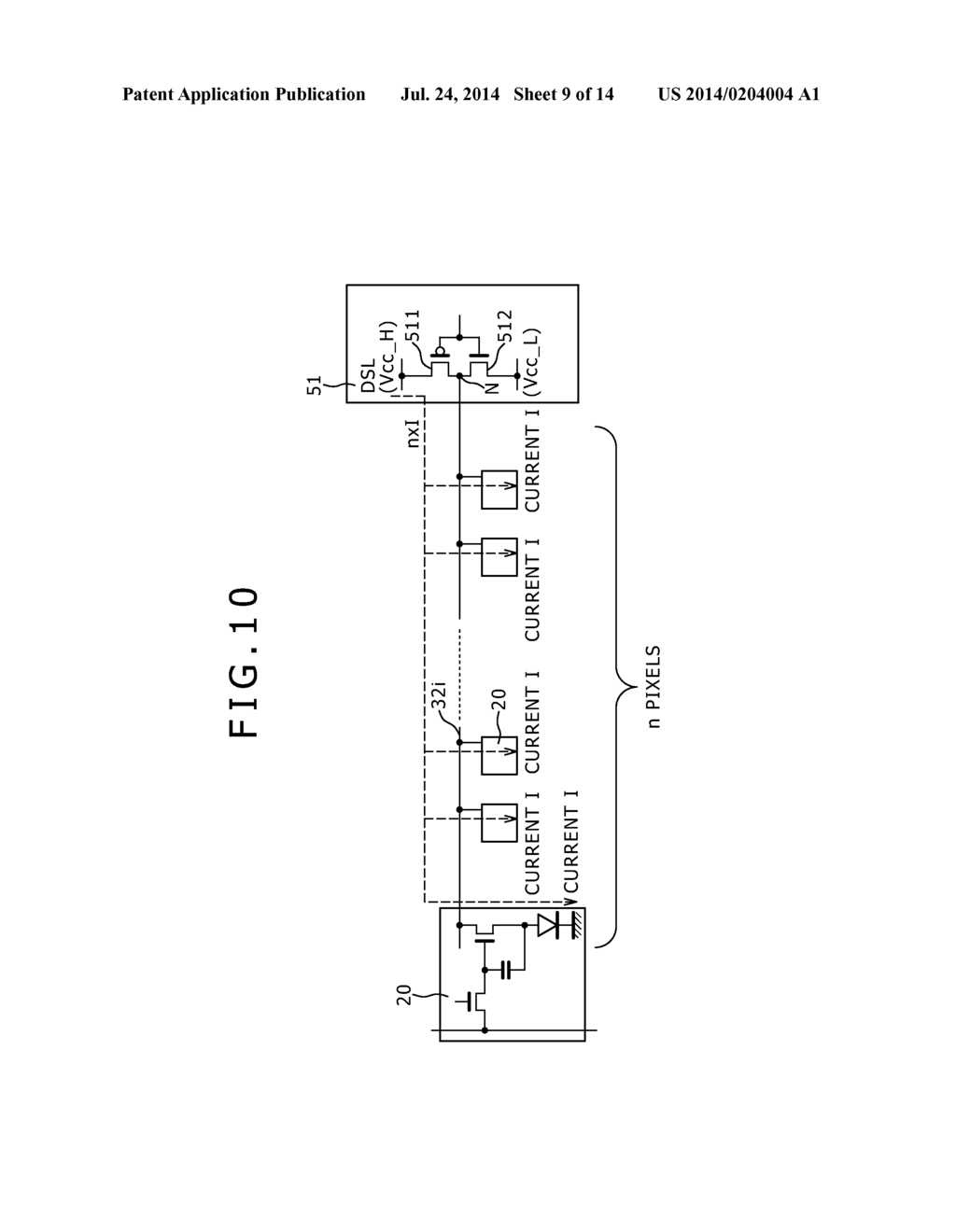 DISPLAY DEVICE WITH POWER SOURCE SUPPLY SCAN CIRCUITS CONDUCTING NEGATIVE     FEEDBACK AND DRIVING METHOD THEREOF - diagram, schematic, and image 10