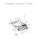 RACK-MOUNTABLE, TILTABLE SURGE PROTECTOR HOUSINGS FOR POWER SURGE     PROTECTOR ACCESSIBILITY, AND RELATED ASSEMBLIES, METHODS, AND BASE     STATION EQUIPMENT diagram and image