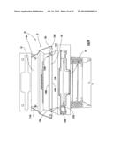 RACK-MOUNTABLE, TILTABLE SURGE PROTECTOR HOUSINGS FOR POWER SURGE     PROTECTOR ACCESSIBILITY, AND RELATED ASSEMBLIES, METHODS, AND BASE     STATION EQUIPMENT diagram and image