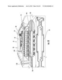 RACK-MOUNTABLE, TILTABLE SURGE PROTECTOR HOUSINGS FOR POWER SURGE     PROTECTOR ACCESSIBILITY, AND RELATED ASSEMBLIES, METHODS, AND BASE     STATION EQUIPMENT diagram and image