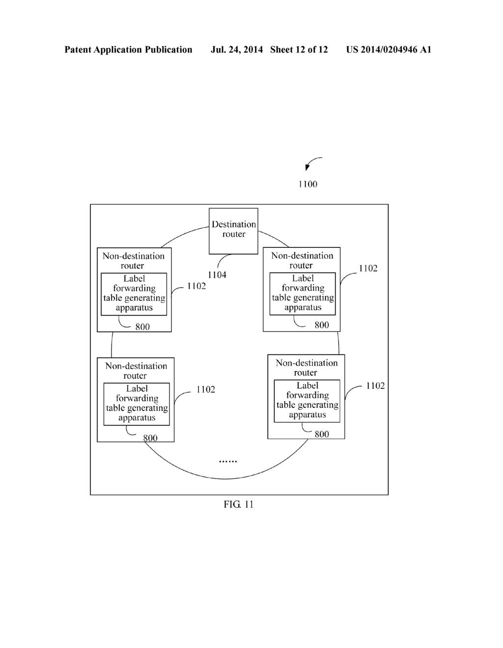 Method, Apparatus and System for Generating Label Forwarding Table on Ring     Topology - diagram, schematic, and image 13