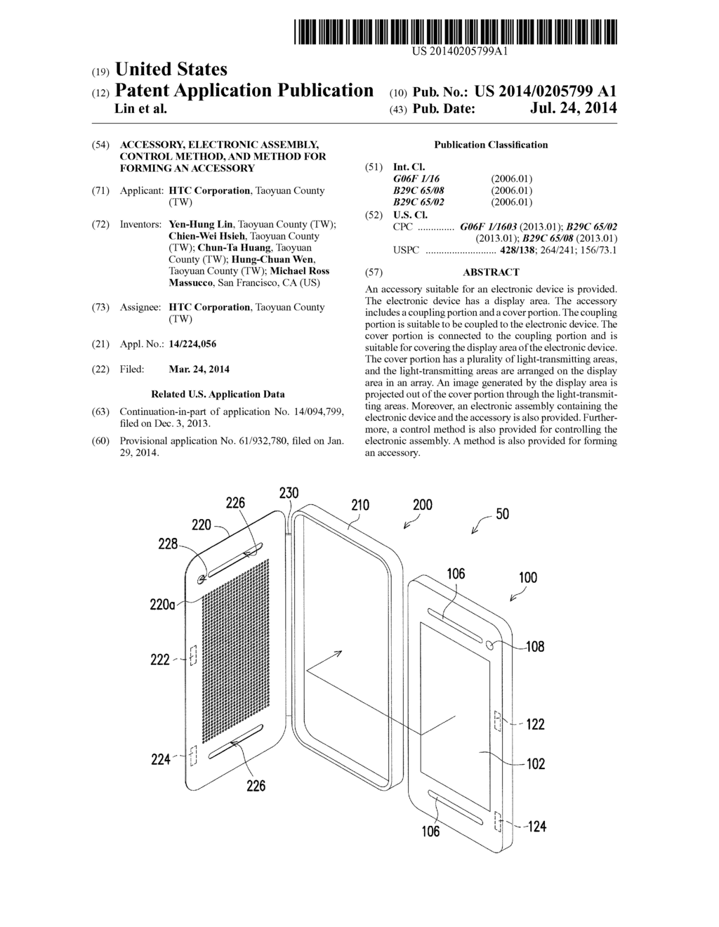 ACCESSORY, ELECTRONIC ASSEMBLY, CONTROL METHOD, AND METHOD FOR FORMING AN     ACCESSORY - diagram, schematic, and image 01