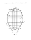 RACQUET CONFIGURED WITH FEWER CROSS STRINGS THAN MAIN STRINGS diagram and image