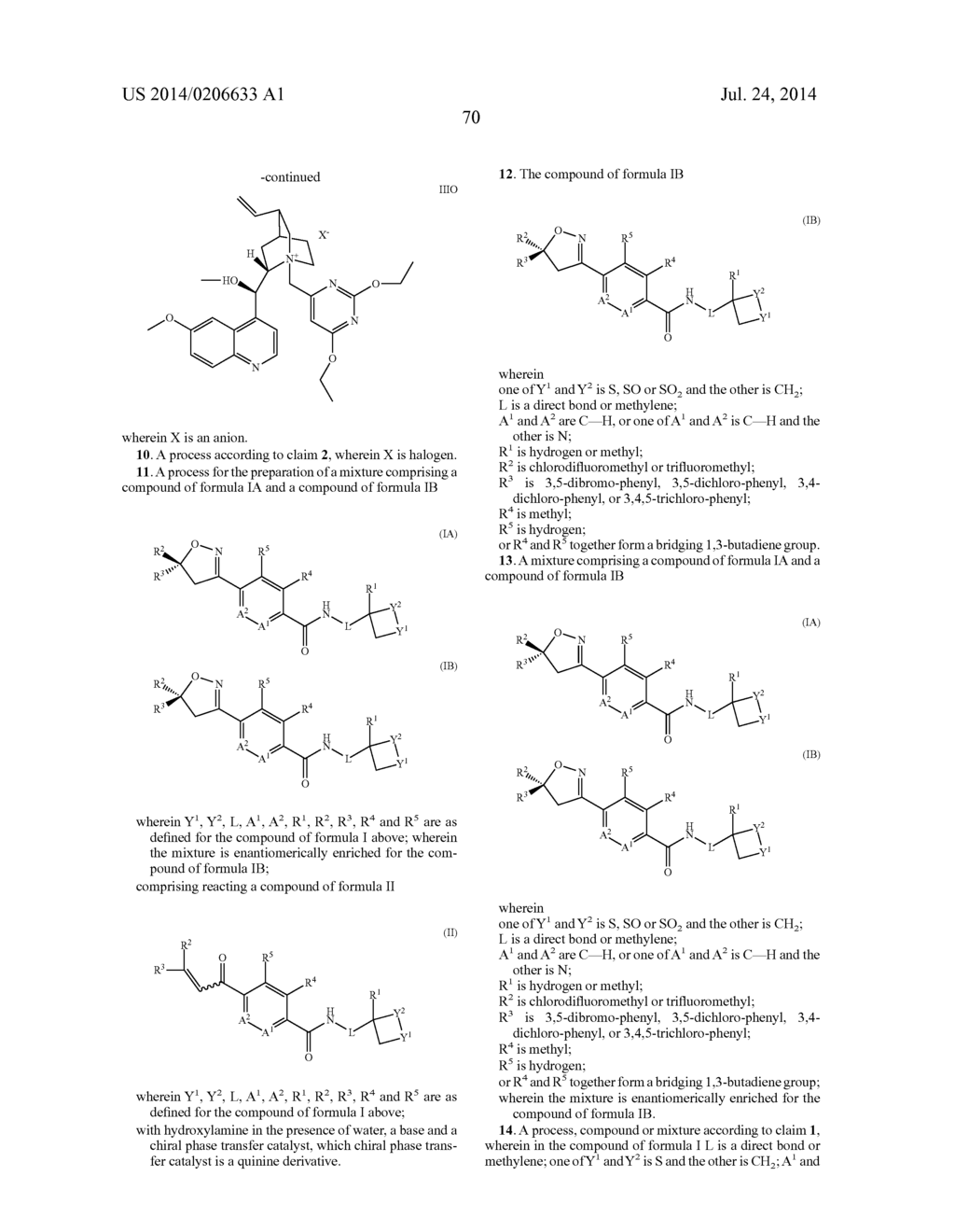 PROCESS FOR THE PREPARATION OF ISOXAZOLINE DERIVATIVES - diagram, schematic, and image 71