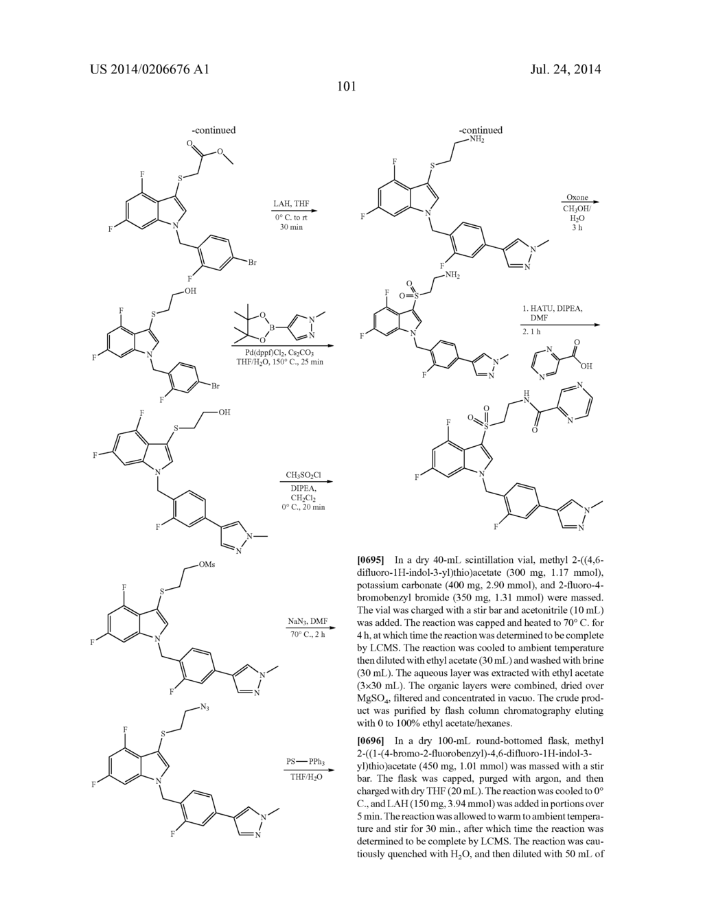 SUBSTITUTED 4-(1H-PYRAZOL-4-YL)BENZYL ANALOGUES AS POSITIVE ALLOSTERIC     MODULATORS OF MACHR M1 RECEPTORS - diagram, schematic, and image 102