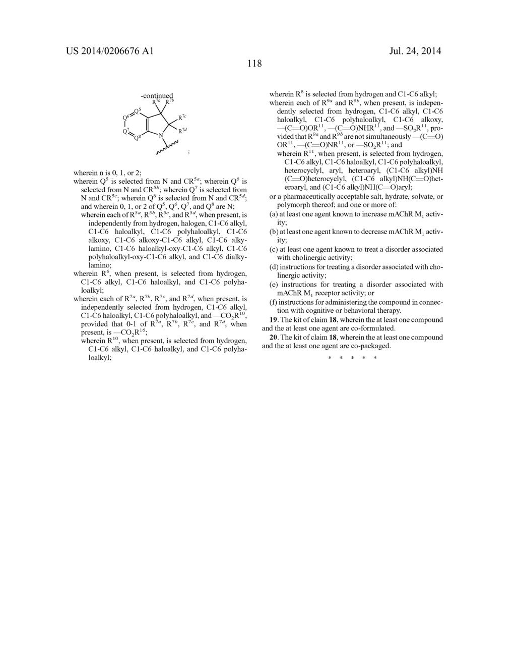 SUBSTITUTED 4-(1H-PYRAZOL-4-YL)BENZYL ANALOGUES AS POSITIVE ALLOSTERIC     MODULATORS OF MACHR M1 RECEPTORS - diagram, schematic, and image 119