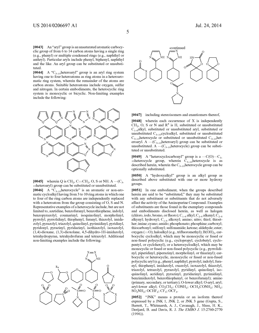 HALOARYL SUBSTITUTED AMINOPURINES, COMPOSITIONS THEREOF,AND METHODS OF     TREATMENT THEREWITH - diagram, schematic, and image 06