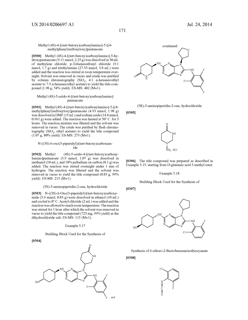 HALOARYL SUBSTITUTED AMINOPURINES, COMPOSITIONS THEREOF,AND METHODS OF     TREATMENT THEREWITH - diagram, schematic, and image 172