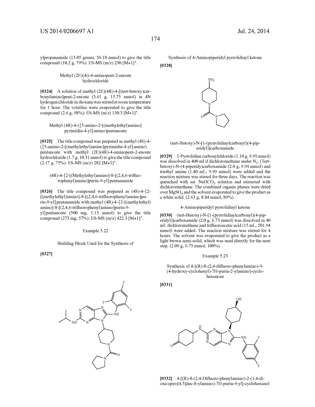 HALOARYL SUBSTITUTED AMINOPURINES, COMPOSITIONS THEREOF,AND METHODS OF     TREATMENT THEREWITH - diagram, schematic, and image 175