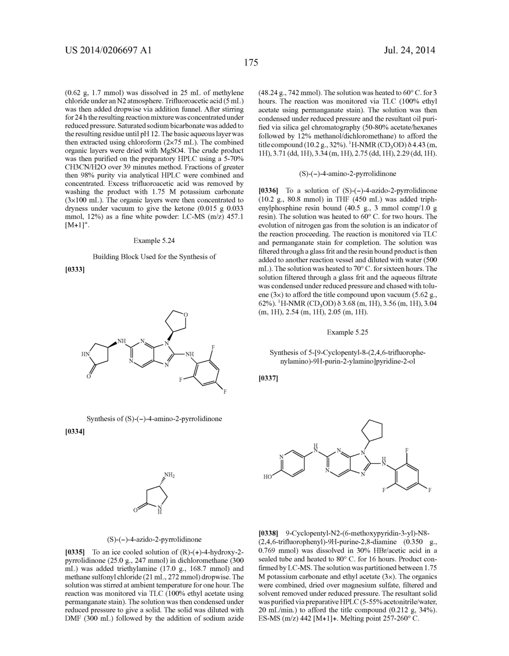 HALOARYL SUBSTITUTED AMINOPURINES, COMPOSITIONS THEREOF,AND METHODS OF     TREATMENT THEREWITH - diagram, schematic, and image 176