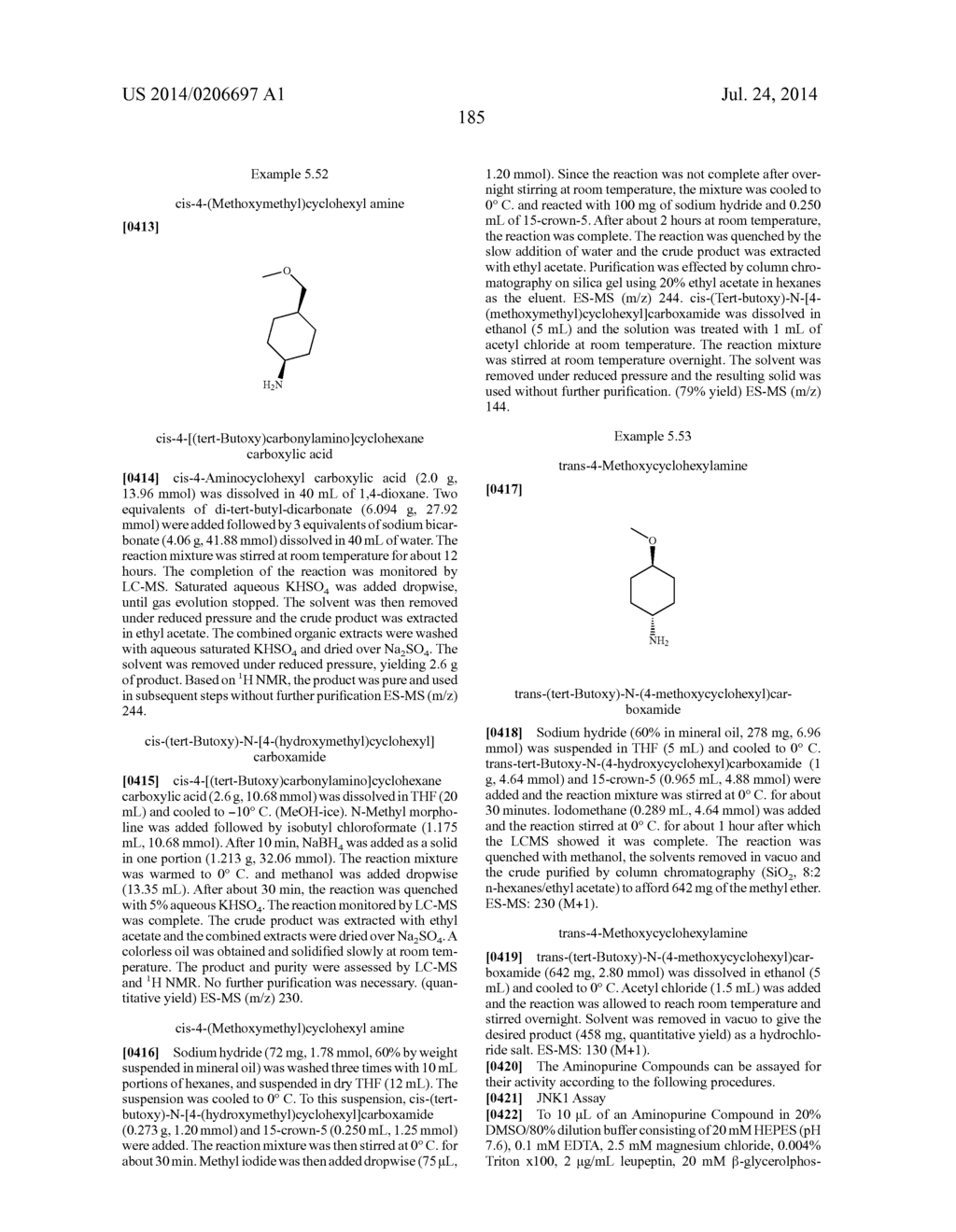 HALOARYL SUBSTITUTED AMINOPURINES, COMPOSITIONS THEREOF,AND METHODS OF     TREATMENT THEREWITH - diagram, schematic, and image 186