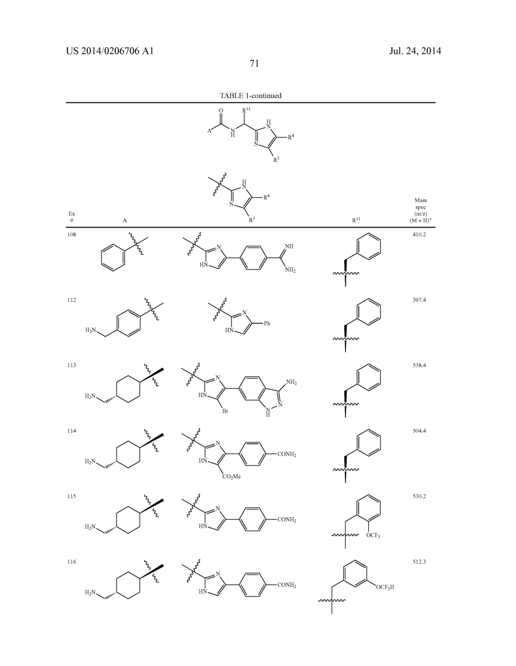 FIVE-MEMBERED HETEROCYCLES USEFUL AS SERINE PROTEASE INHIBITORS - diagram, schematic, and image 72