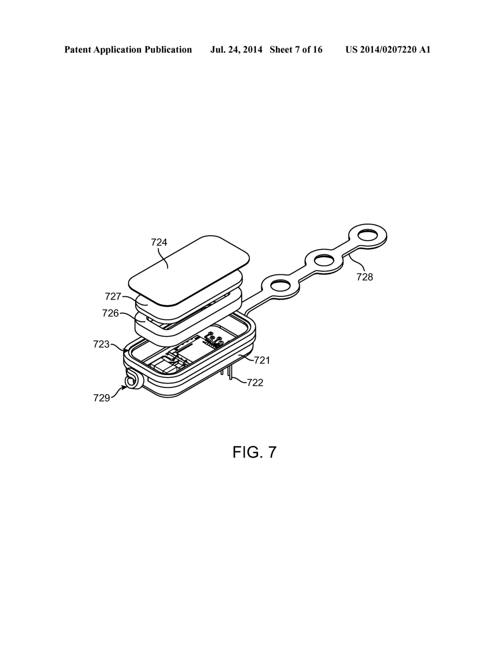 Implantable Neurostimulator with Integral Hermetic Electronic Enclosure,     Circuit Substrate, Monolithic Feed-Through, Lead Assembly and Anchoring     Mechanism - diagram, schematic, and image 08