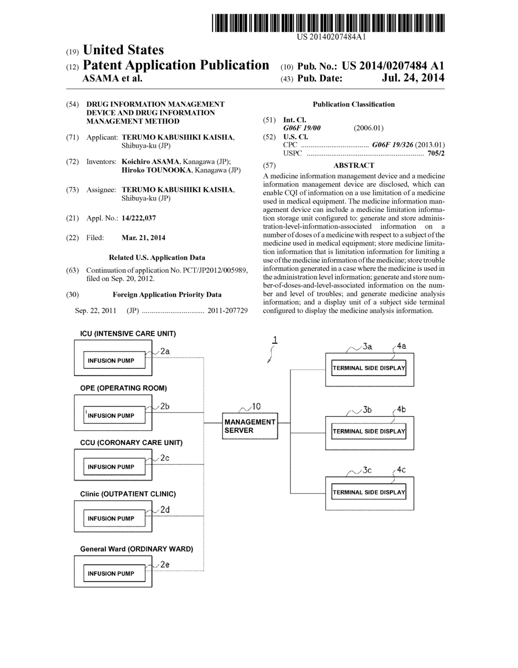 DRUG INFORMATION MANAGEMENT DEVICE AND DRUG INFORMATION MANAGEMENT METHOD - diagram, schematic, and image 01