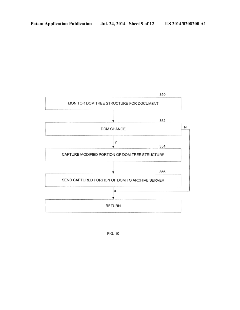 METHOD AND APPARATUS FOR INTELLIGENT CAPTURE OF DOCUMENT OBJECT MODEL     EVENTS - diagram, schematic, and image 10