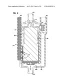 GAS/LIQUID SEPARATOR AND COMPONENTS; LIQUID DRAIN FLOW ASSEMBLIES; SYSTEMS     OF USE ; AND, FEATURES; AND, COMPONENTS diagram and image